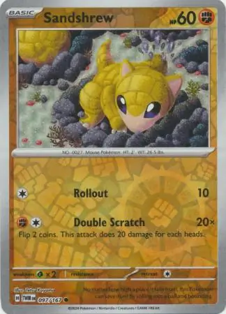 Sandshrew (TWM 097) - REVERSE HOLO