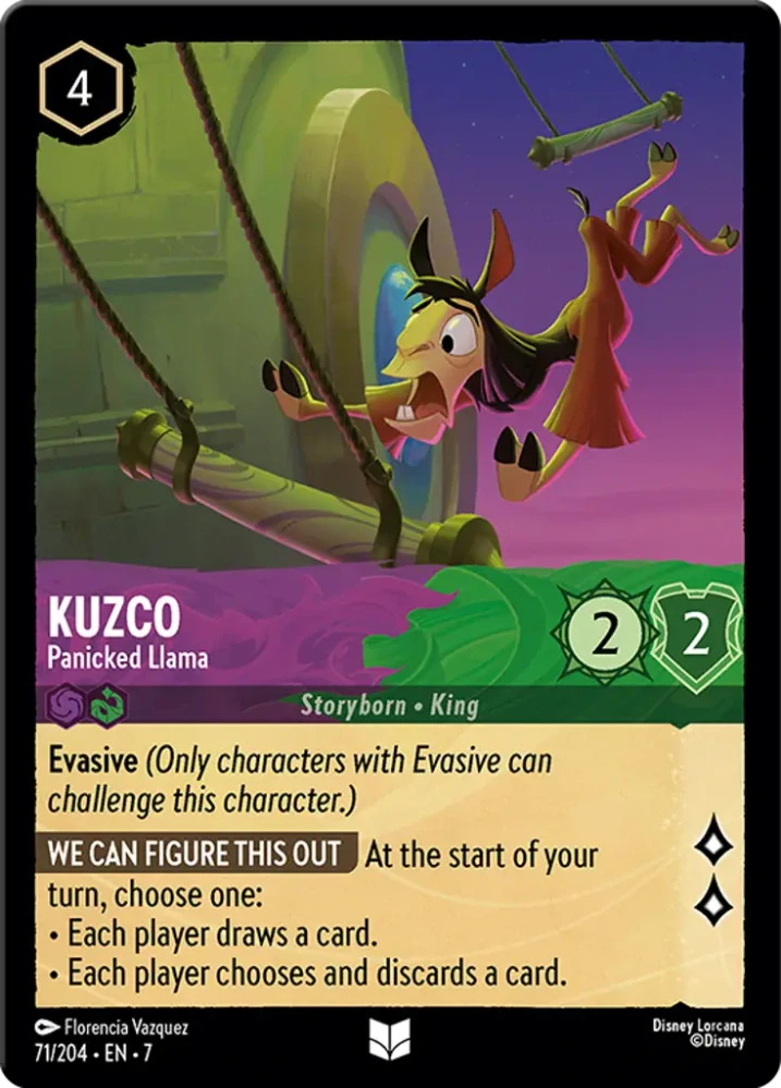 Kuzco - Panicked Llama - foil