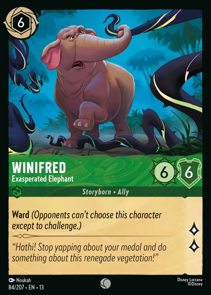 Winifred - Exasperated Elephant - foil