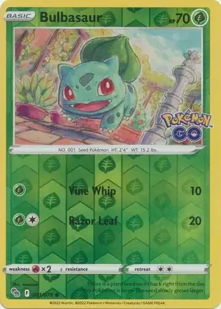 Bulbasaur (PGO 001) - REVERSE HOLO