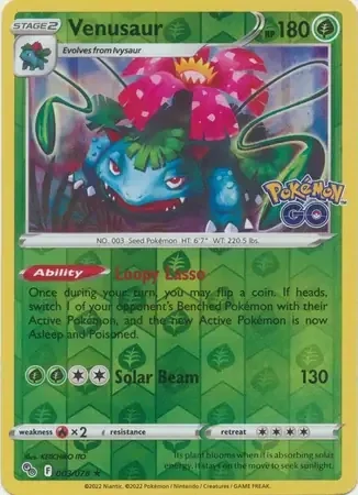 Venusaur (PGO 003) - REVERSE HOLO