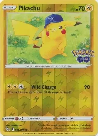 Pikachu (PGO 028) - REVERSE HOLO