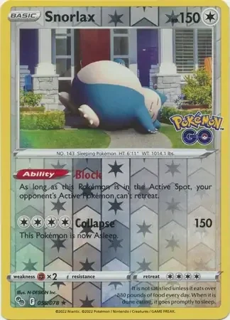 Snorlax (PGO 055) - REVERSE HOLO