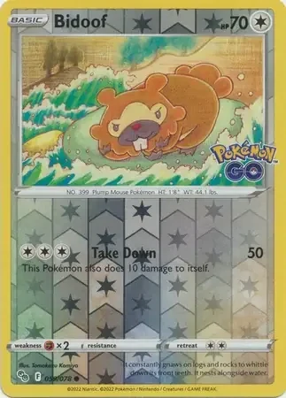 Bidoof (PGO 059) - REVERSE HOLO