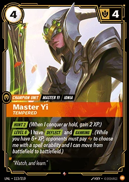 Master Yi, Tempered (V.1 - Rare)