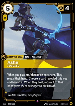 Ashe, Focused