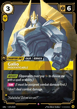 Galio, Indefatigable