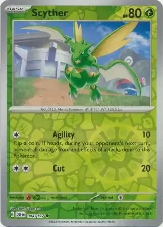 Scyther (OBF 004) - REVERSE HOLO