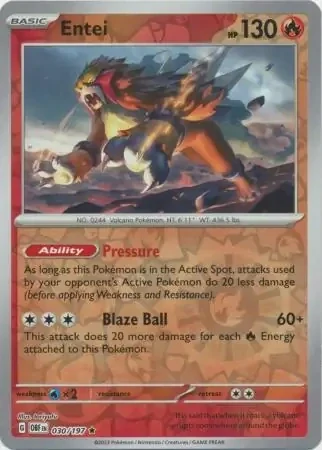 Entei (OBF 030) - REVERSE HOLO