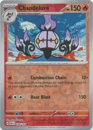 Chandelure (OBF 038) - REVERSE HOLO