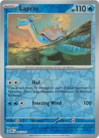Lapras (OBF 045) - REVERSE HOLO