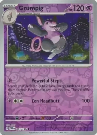 Grumpig (OBF 091) - REVERSE HOLO