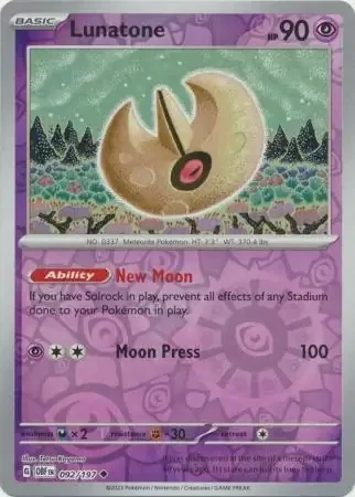 Lunatone (OBF 092) - REVERSE HOLO
