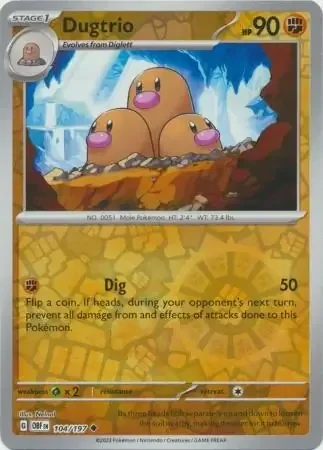 Dugtrio (OBF 104) - REVERSE HOLO