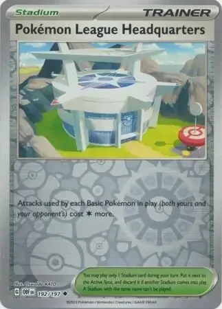 Pokémon League Headquarters (OBF 192) - REVERSE HOLO