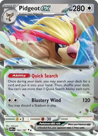 Pidgeot ex (OBF 164)