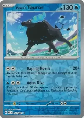 Paldean Tauros (PAL 041) - REVERSE HOLO