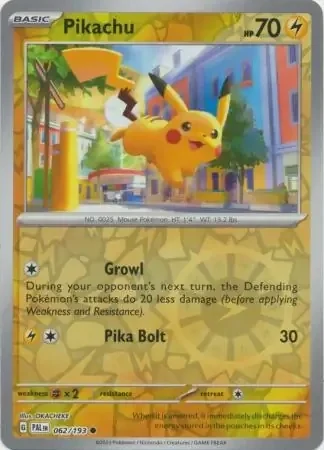 Pikachu (PAL 062) - REVERSE HOLO