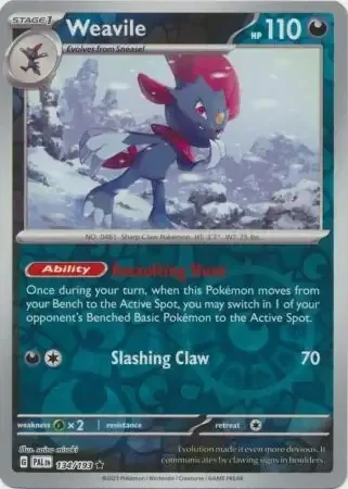 Weavile (PAL 134) - REVERSE HOLO