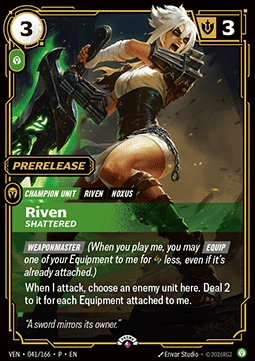 Riven, Shattered (V.1 - Rare) - SEALED - foil
