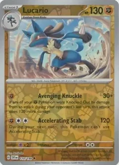 Lucario (SVI 114) - REVERSE HOLO