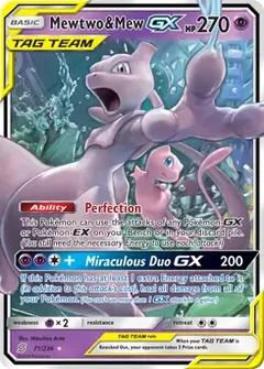 Mewtwo & Mew GX (UNM 71) - PLAYED-