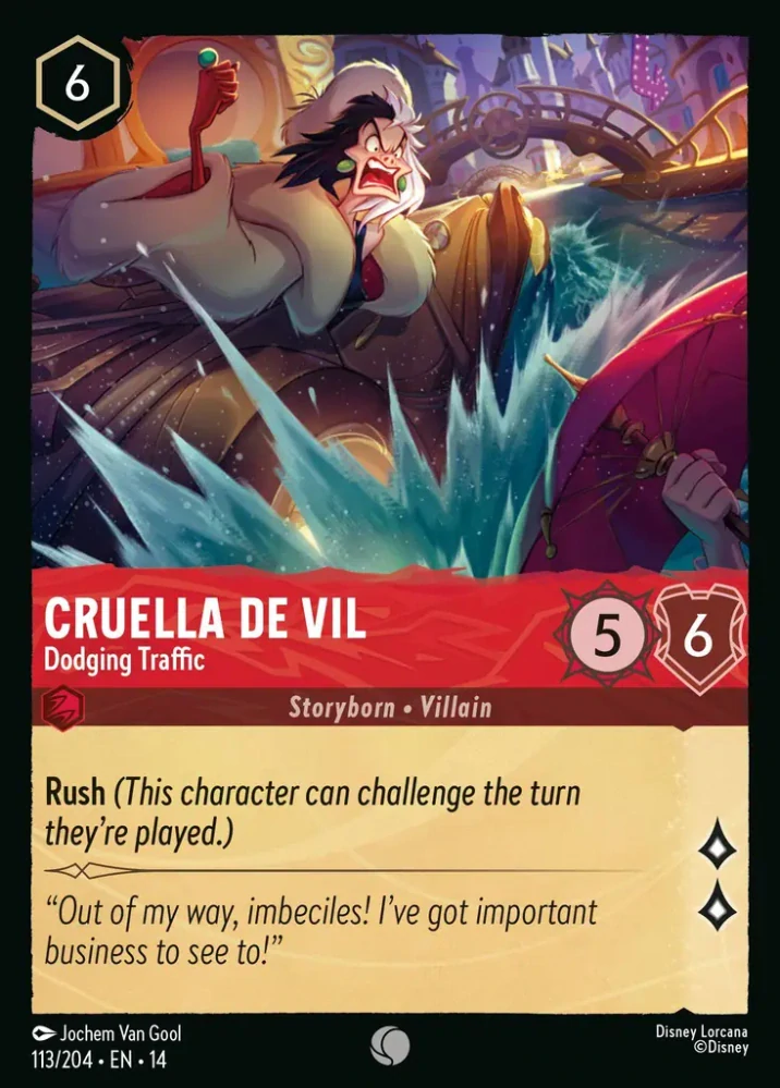 Cruella De Vil - Dodging Traffic - foil