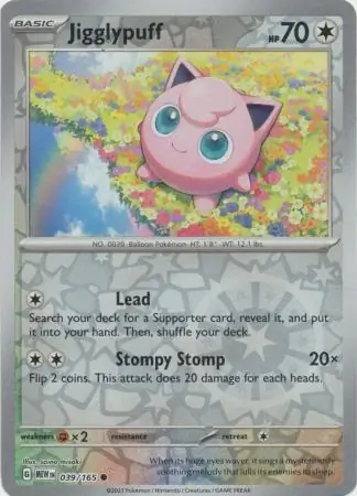 Jigglypuff (MEW 039) - REVERSE HOLO