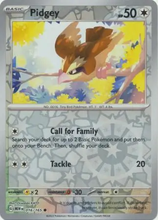 Pidgey (MEW 016) - REVERSE HOLO