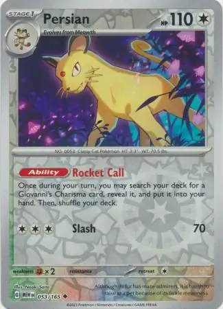 Persian (MEW 053) - REVERSE HOLO