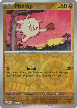 Mankey (MEW 056) - REVERSE HOLO