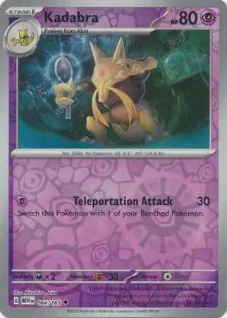 Kadabra (MEW 064) - REVERSE HOLO