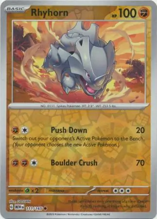 Rhyhorn (MEW 111) - REVERSE HOLO