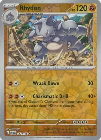 Rhydon (MEW 112) - REVERSE HOLO