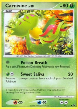 Carnivine Lv.39 (PL 68) - EXCELLENT