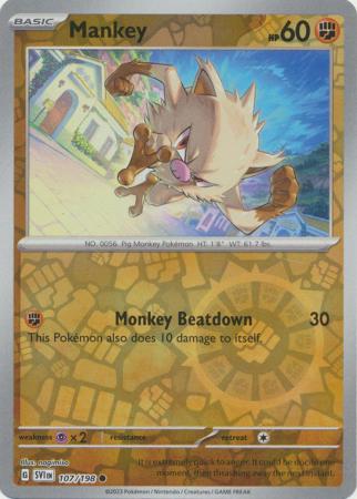 Mankey (SVI 107) - REVERSE HOLO