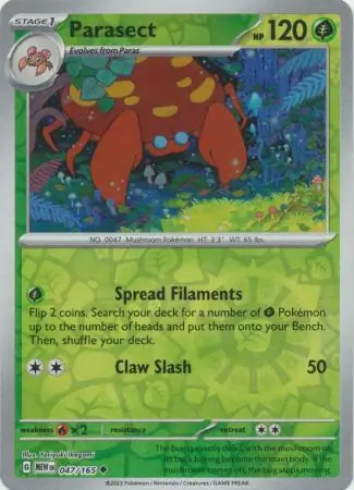 Parasect (MEW 047) - REVERSE HOLO