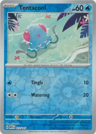 Tentacool (MEW 072) - REVERSE HOLO