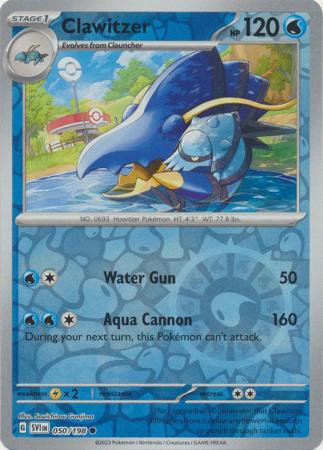 Clawitzer (SVI 050) - REVERSE HOLO