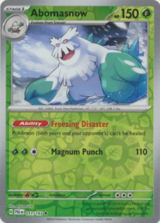 Abomasnow (PAL 011) - REVERSE HOLO