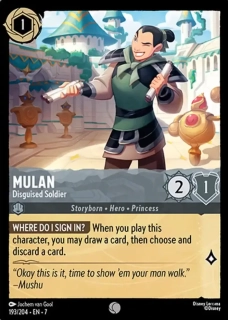 Mulan - Disguised Soldier