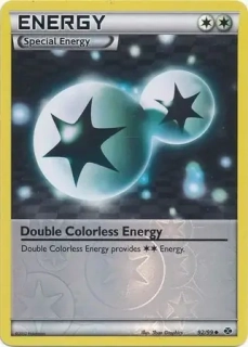Double Colorless Energy (NXD 92) - REVERSE HOLO - EXCELLENT