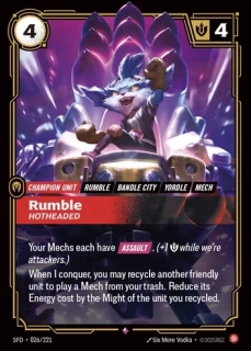 Rumble, Hotheaded (V.1 - Rare)