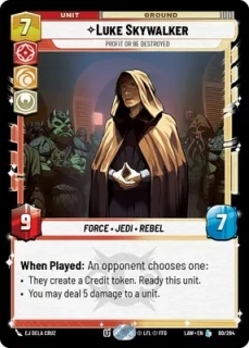 Luke Skywalker, Profit or Be Destroyed