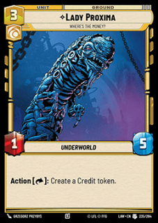 Lady Proxima, Where's the Money?