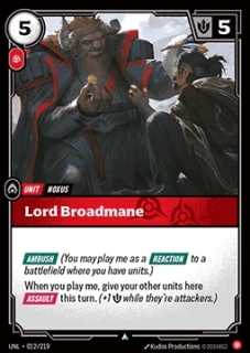 Lord Broadmane - foil