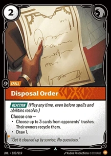 Disposal Order - foil