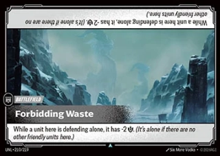 Forbidding Waste - foil