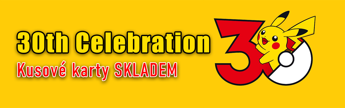 banner na kusové karty pokémon ze setu celebration 30